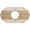 Ekena Millwork Chrysler Wood Fretwork Pierced Ceiling Medallion, Red Oak, 34"W x 17"H x 9"ID x 3/8"T CMWP34X17X0375CSRO - alternate 1